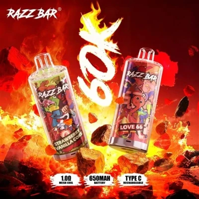 Razz Bar 60000 jednokratna e-cigareta|60 000 udisaja, najbolji izbor za sljed...
