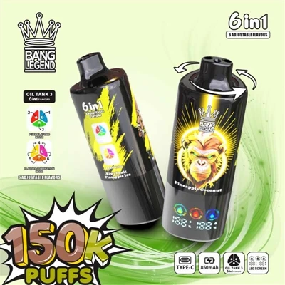 BANG LEGEND 150K Puffs 6-u-1: Redefiniranje kapaciteta, okusa i standarda izv...