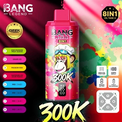 Bang Legend 300000: otključajte novo iskustvo s e-cigaretama, uživajte u 300....