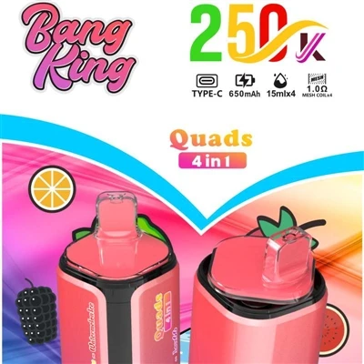 BANG KING Quads 250000 4IN1: Vrhunska-revolucija u jednokratnim vape uređajima