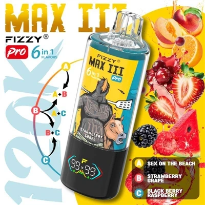 Fizzy MAXIII Pro 120K Puffs Vape: uređaj koji uistinu razumije potrebe lijeni...