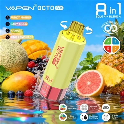 Vapen Octo 160K Puffs 8-u-1: Kada višestruki okusi više nisu trik, već svakod...