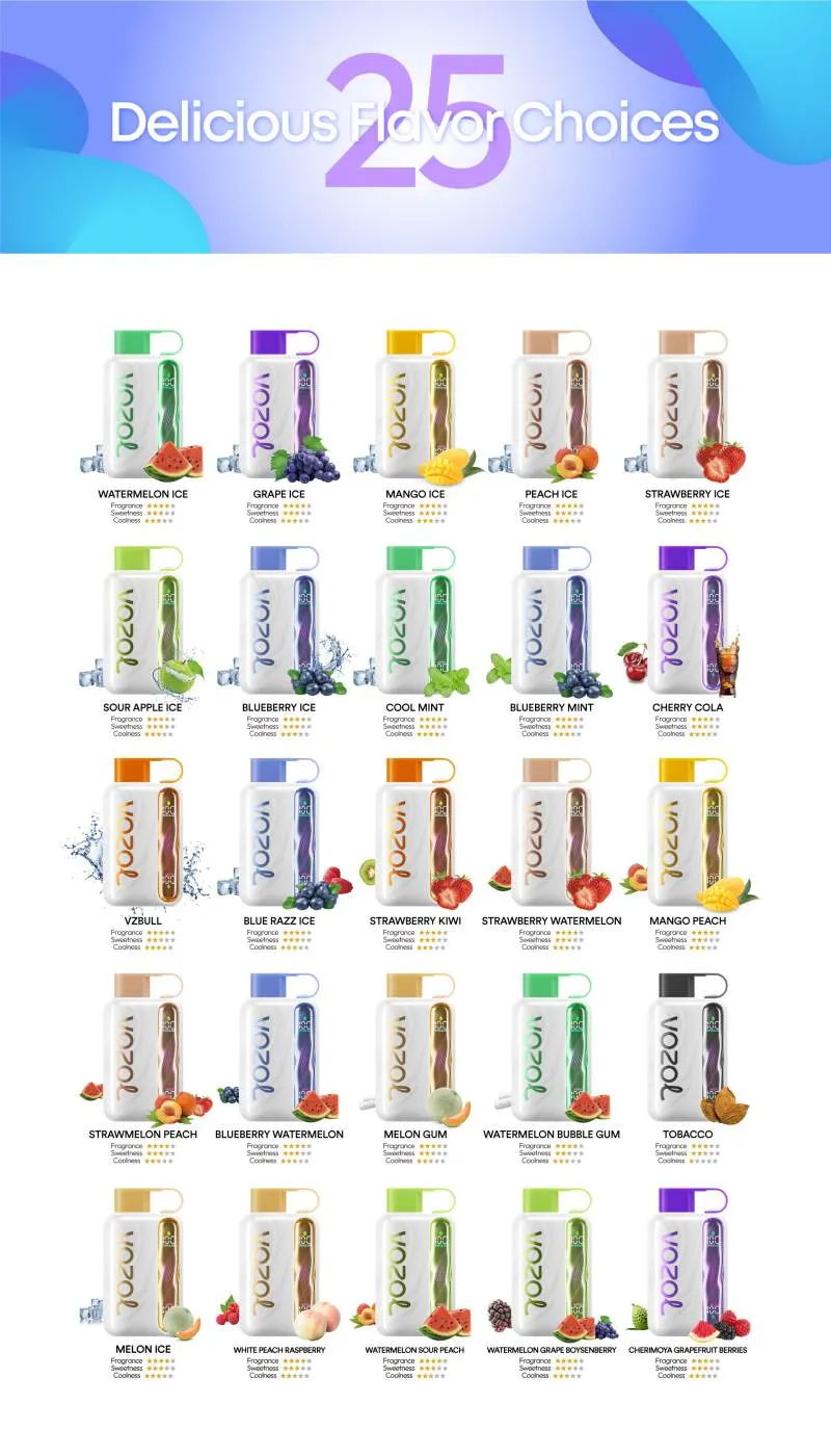 VOZOL STAR 40000 taste list VOZOL STAR 40000 taste list