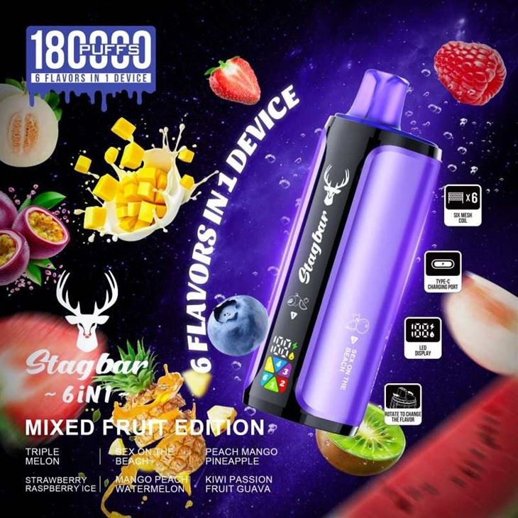 Stag Bar 6in1 180K Puffs Vape best